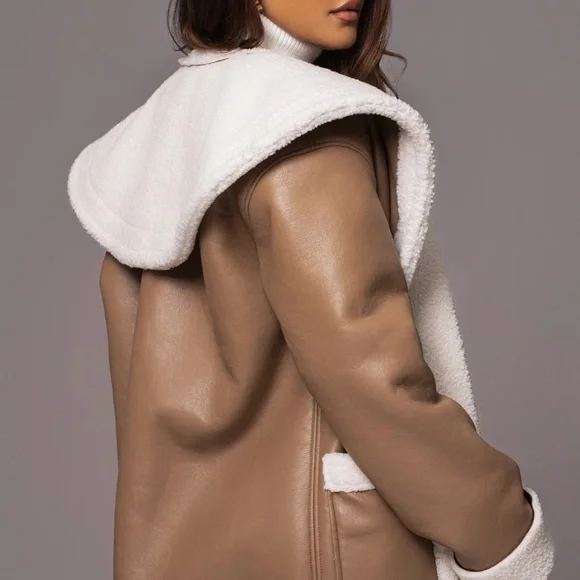 Tan Jaida Reversible Coat - Picture 8 of 12